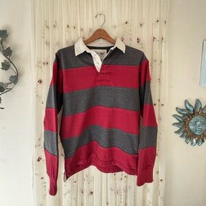 Urban Pipeline Red and Gray Shirt with White Collar